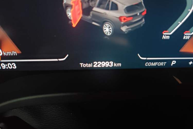 Used BMW X3 2023 Restyled xDrive30i Leading Edition M Night Sky Package Odometer Close Up