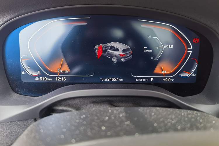 Used BMW X3 2023 Restyled xDrive30i Leading Edition M Night Sky Package Odometer Close Up