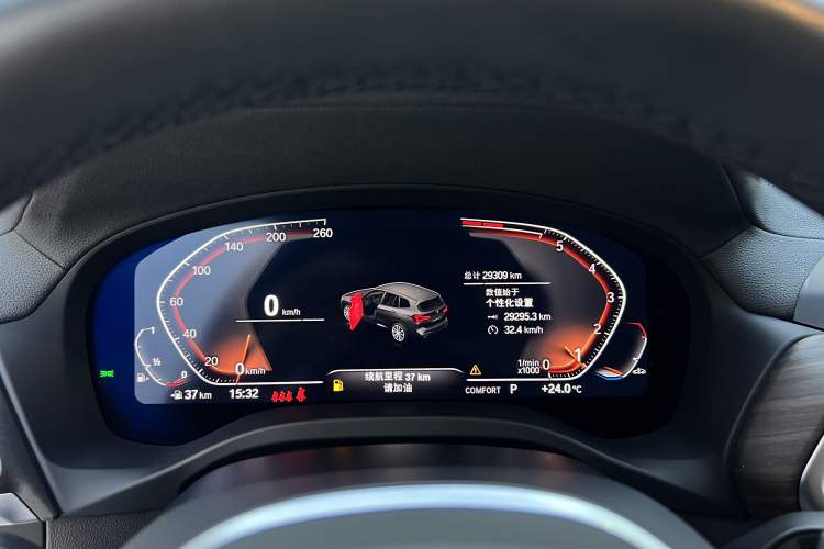 Used BMW X3 2023 Restyled xDrive30i Leading Edition M Night Sky Package Odometer Close Up