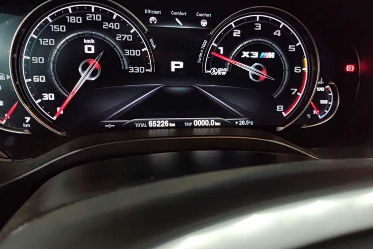 Used BMW X3 M 2019 X3 M Competition Edition Odometer Close Up