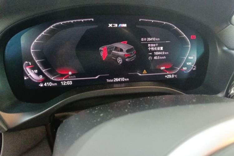 Used BMW X3 M 2022 X3 M Competition Edition Odometer Close Up