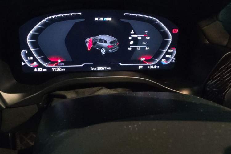 Used BMW X3 M 2022 X3 M Competition Edition Odometer Close Up