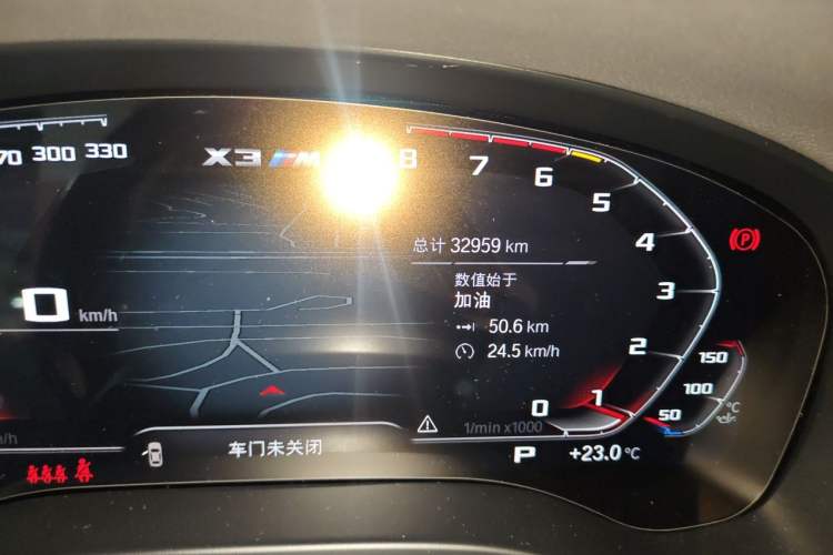 Used BMW X3 M 2022 X3 M Competition Edition Odometer Close Up