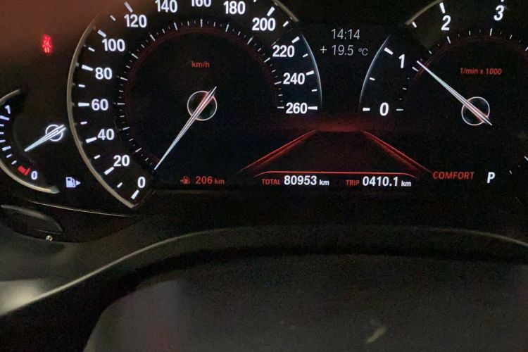 Used BMW X4 2019 xDrive25i M Sport Package Odometer Close Up