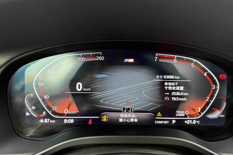 Used BMW X4 2020 xDrive30i M Sport Package Odometer Close Up