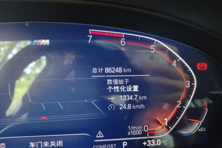 Used BMW X4 2020 xDrive25i M Sport Package Odometer Close Up