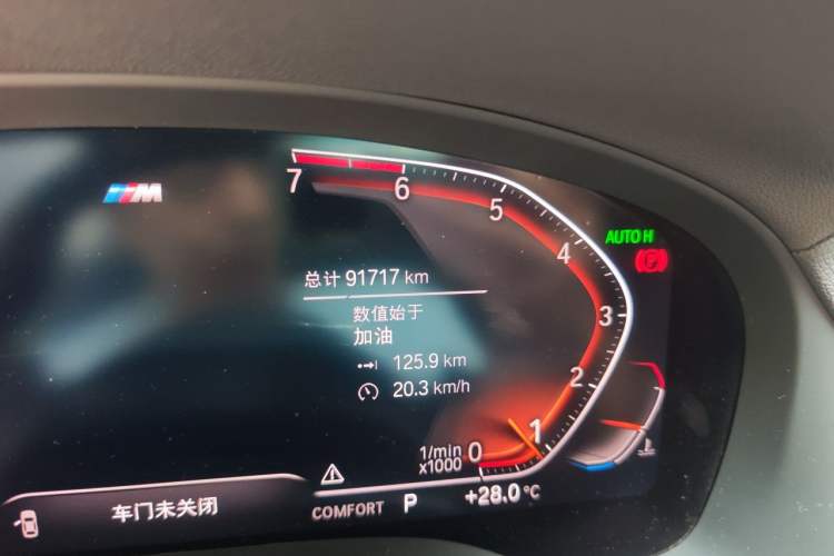 Used BMW X4 2020 xDrive25i M Sport Package Odometer Close Up
