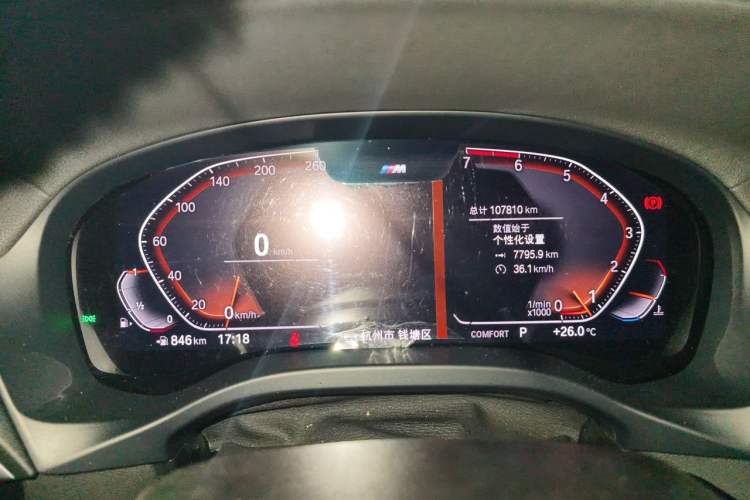 Used BMW X4 2020 xDrive25i M Sport Package Odometer Close Up