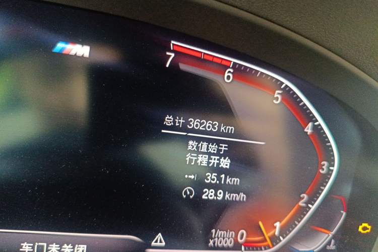 Used BMW X4 2020 xDrive30i M Sport Package Odometer Close Up