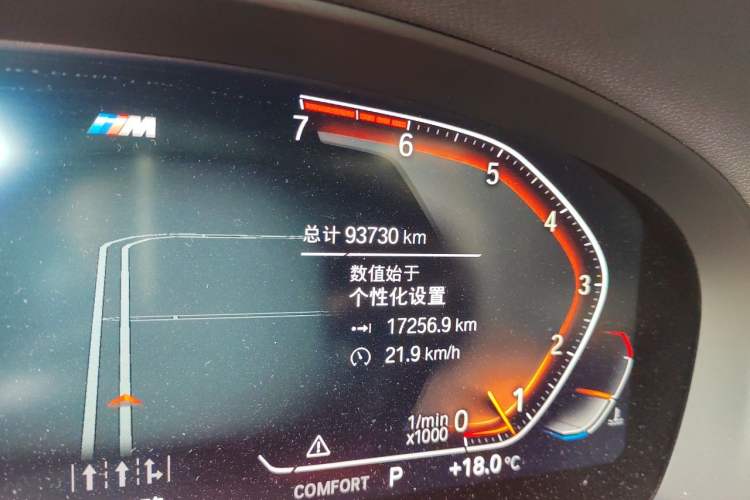 Used BMW X4 2020 xDrive25i M Sport Package Odometer Close Up
