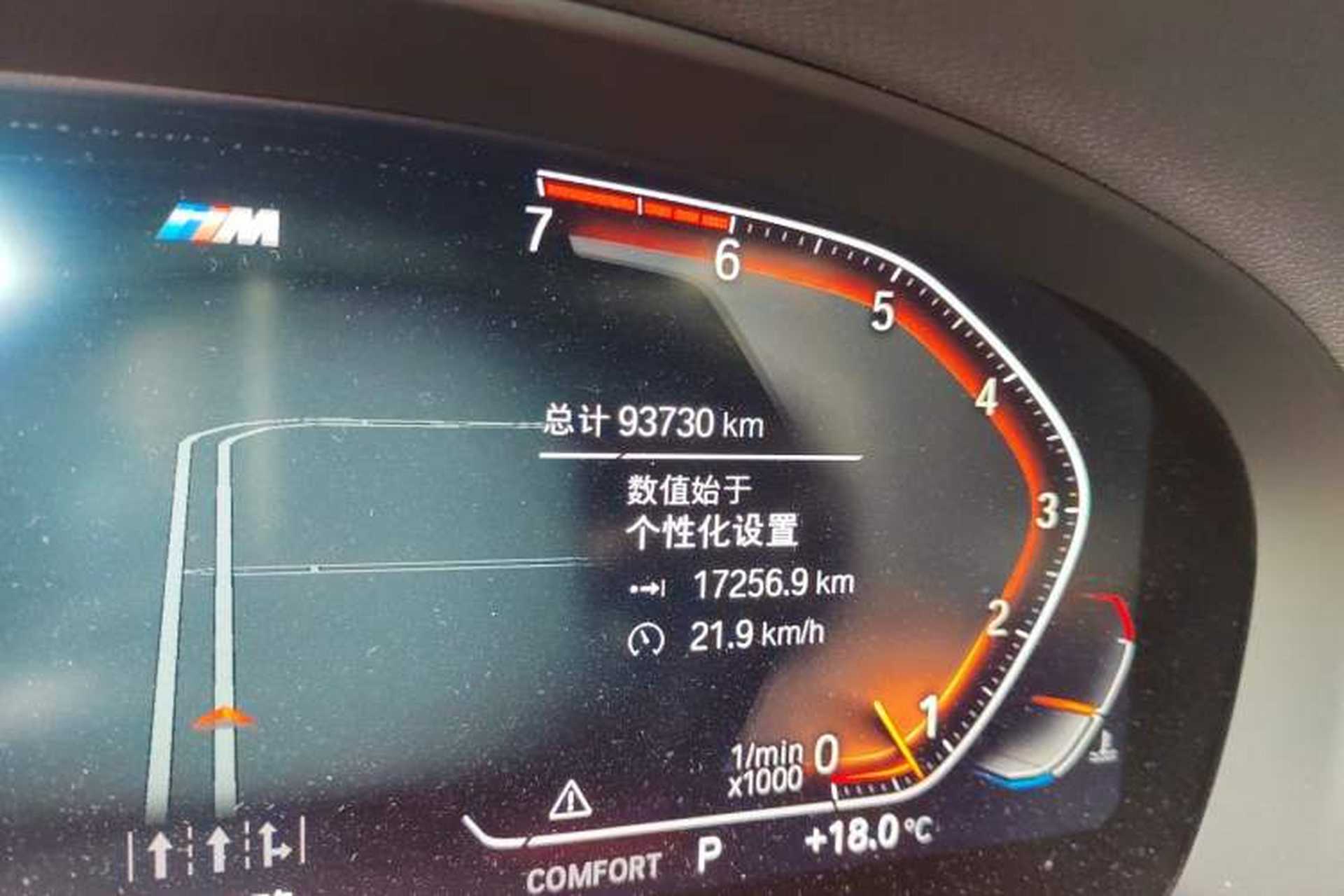 Used BMW X4 2020 xDrive25i M Sport Package Odometer Close Up