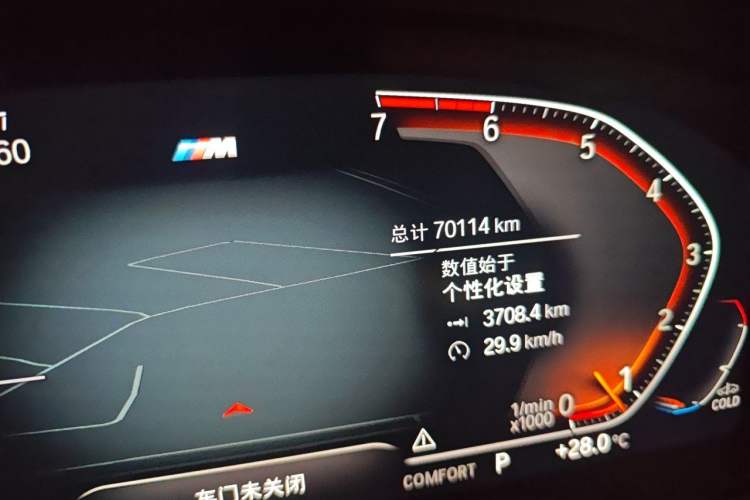 Used BMW X4 2020 xDrive25i M Sport Package Odometer Close Up