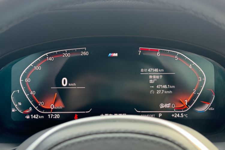 Used BMW X4 2020 xDrive25i M Sport Package Odometer Close Up