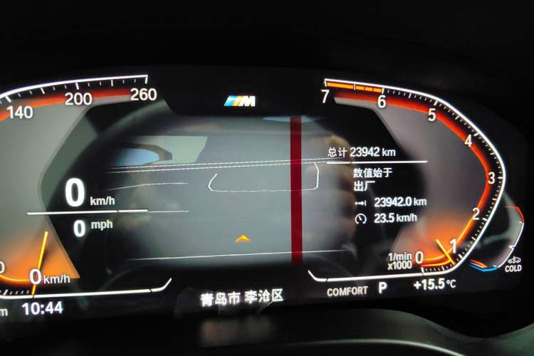 Used BMW X4 2020 xDrive25i M Sport Package Odometer Close Up