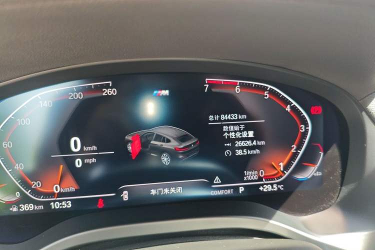 Used BMW X4 2021 Restyled xDrive 30i M Sport Night Edition Package Odometer Close Up