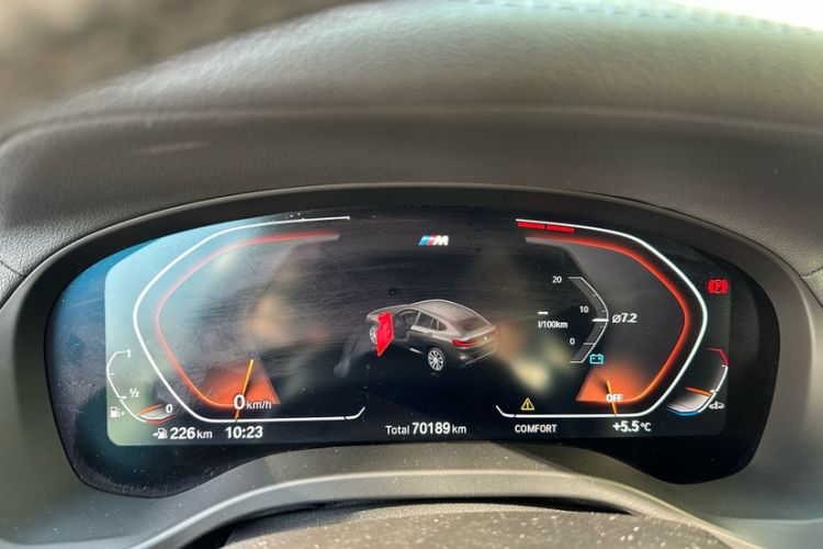Used BMW X4 2021 xDrive 25i M Sport Package Odometer Close Up