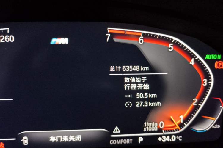 Used BMW X4 2021 xDrive 25i M Sport Package Odometer Close Up