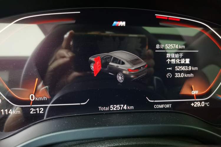 Used BMW X4 2021 xDrive 25i M Sport Package Odometer Close Up