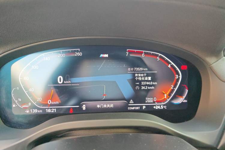 Used BMW X4 2021 xDrive 25i M Sport Night Edition package Odometer Close Up