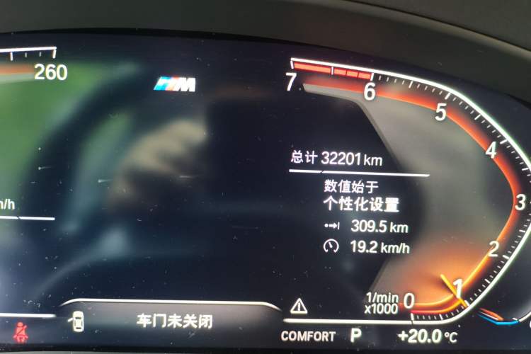 Used BMW X4 2021 xDrive 25i M Sport Package Odometer Close Up