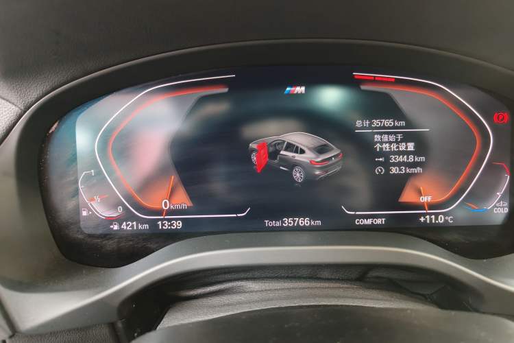 Used BMW X4 2021 xDrive 25i M Sport Package Odometer Close Up