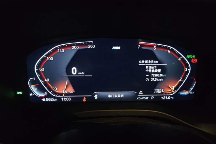 Used BMW X4 2021 xDrive 25i M Sport Package Odometer Close Up