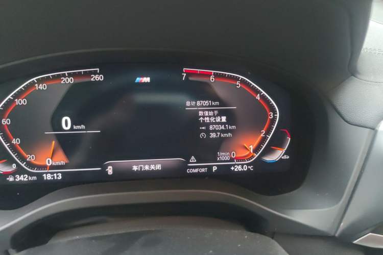 Used BMW X4 2021 xDrive 25i M Sport Package Odometer Close Up