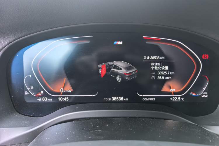 Used BMW X4 2021 xDrive 25i M Sport Night Edition package Odometer Close Up