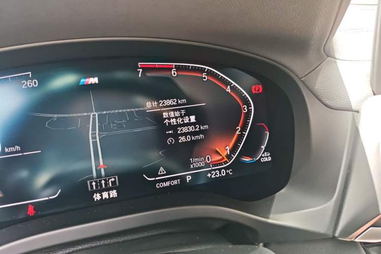 Used BMW X4 2021 xDrive 30i M Sport Night Edition package Odometer Close Up