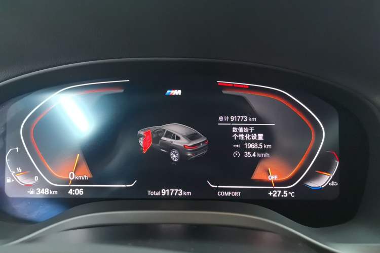 Used BMW X4 2021 xDrive 25i M Sport Package Odometer Close Up