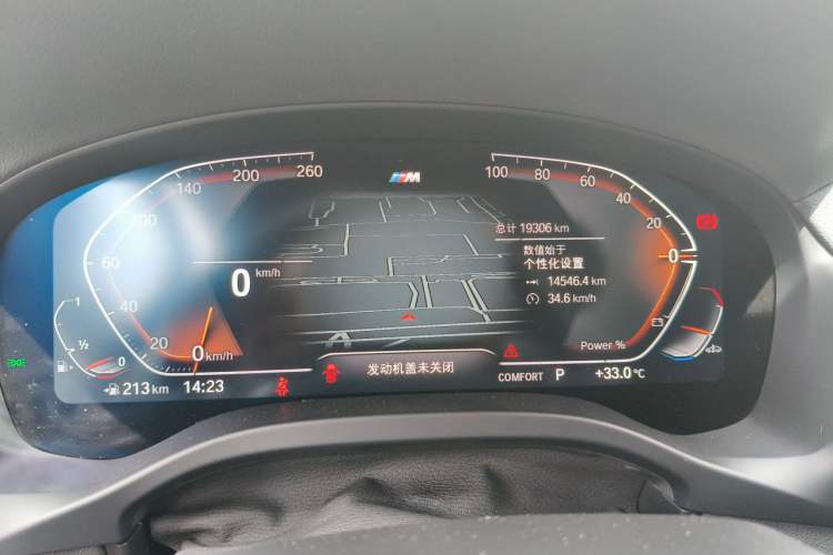 Used BMW X4 2022 xDrive 30i M Sport Package Odometer Close Up