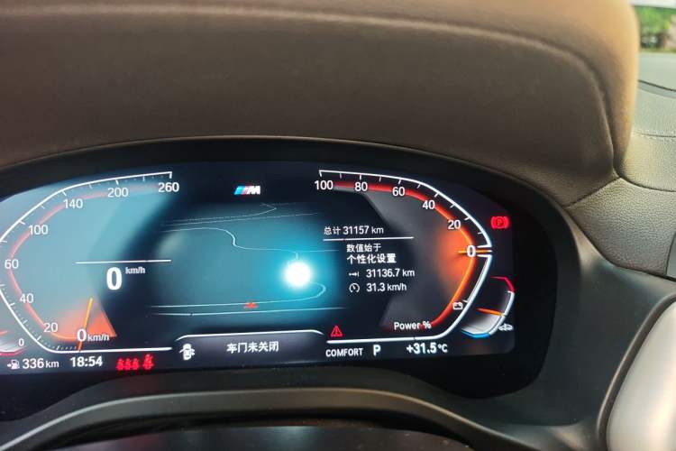 Used BMW X4 2022 xDrive 25i M Sport Package Odometer Close Up