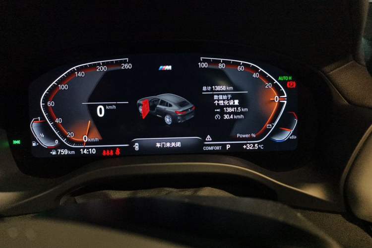 Used BMW X4 2022 xDrive 30i M Sport Package Odometer Close Up