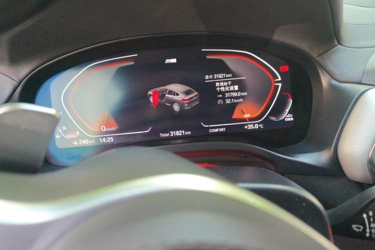 Used BMW X4 2022 xDrive 25i M Sport Package Odometer Close Up