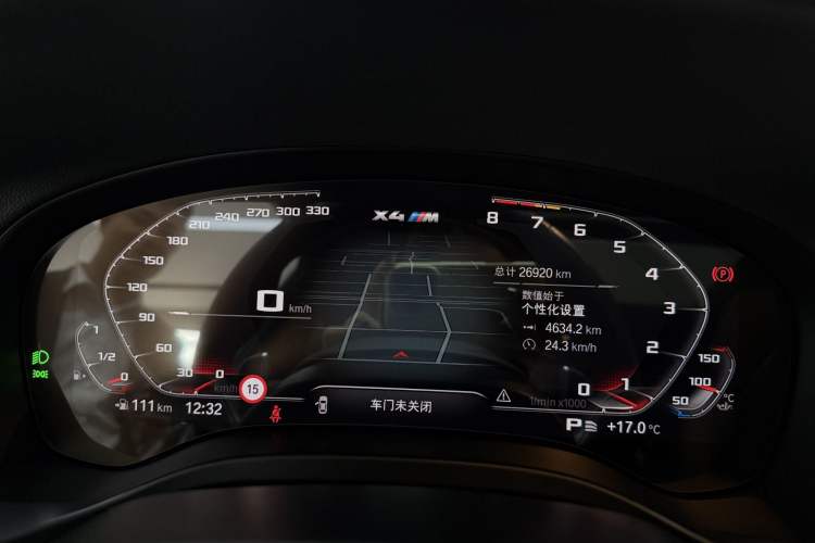 Used BMW X4 2022 M40i Odometer Close Up
