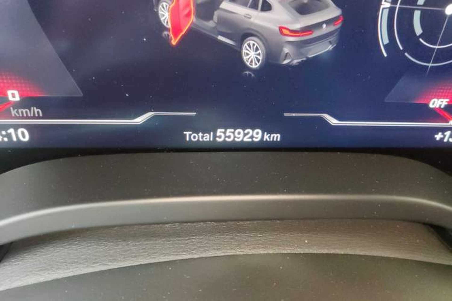 Used BMW X4 2022 Restyled xDrive 30i M Sport Night Edition Package Odometer Close Up