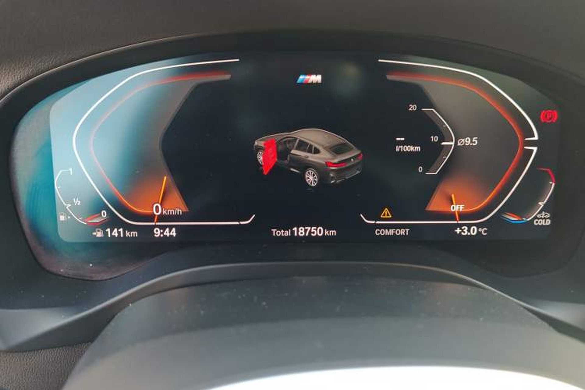 Used BMW X4 2022 xDrive 25i M Sport Package Odometer Close Up
