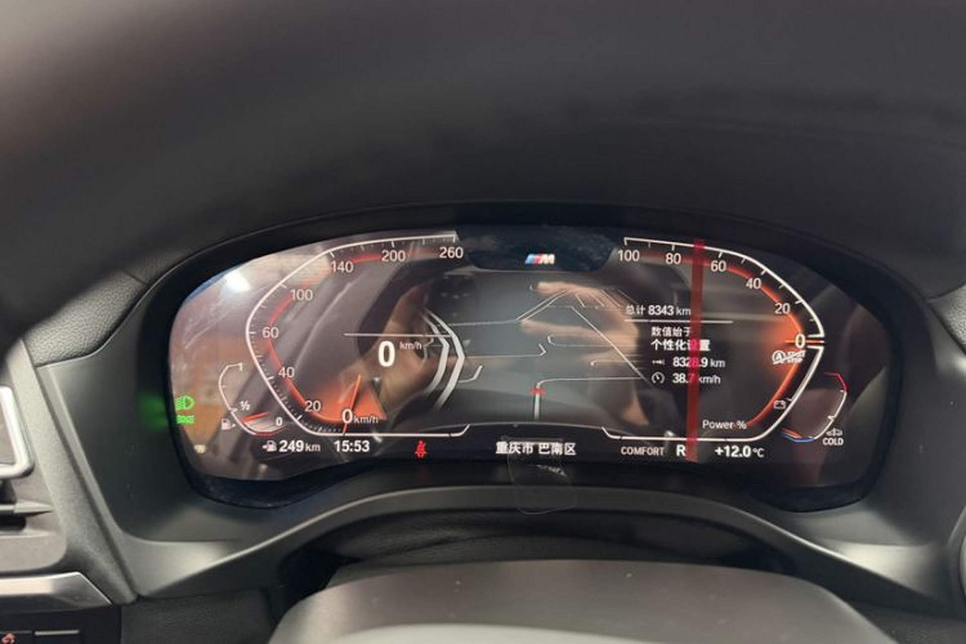 Used BMW X4 2022 xDrive 25i M Sport Package Odometer Close Up