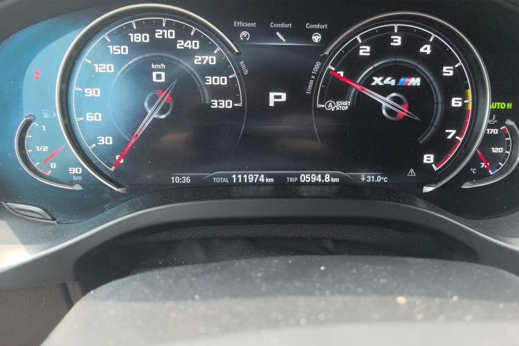 Used BMW X4 M 2019 X4 M Odometer Close Up