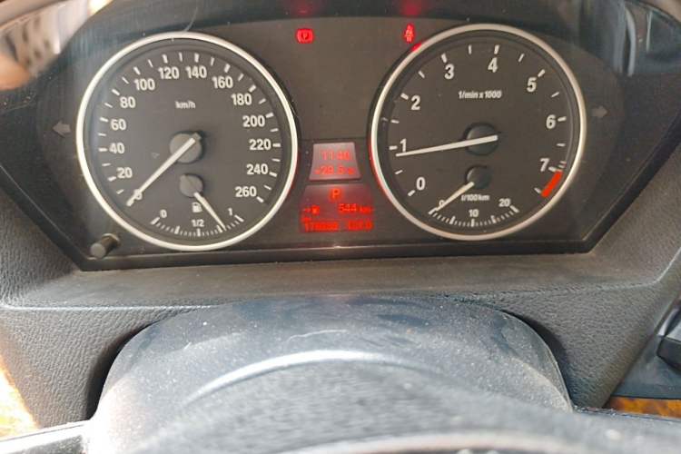 Used BMW X5 2008 xDrive30i Elegant Model Odometer Close Up