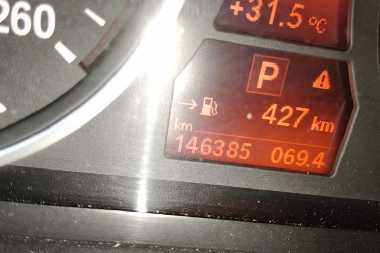 Used BMW X5  Odometer Close Up