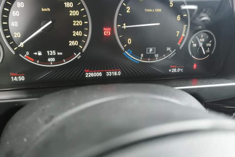 Used BMW X5  Odometer Close Up