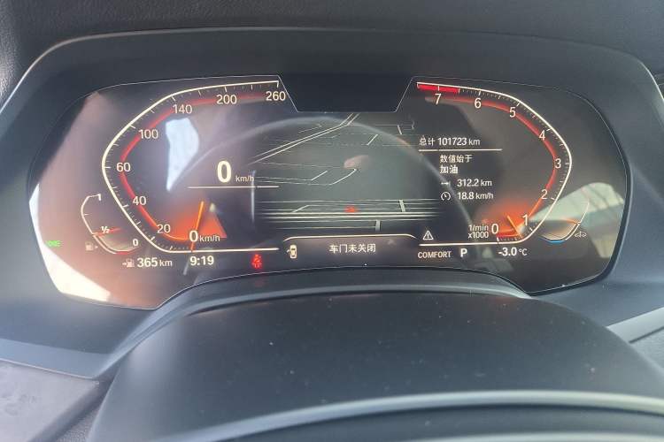 Used BMW X5 2019 xDrive40i M Sport Package Odometer Close Up