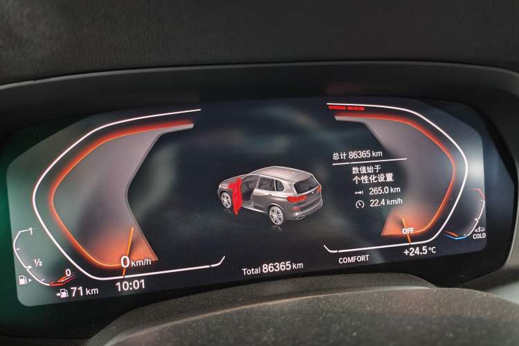 Used BMW X5 2019 xDrive40i M Sport Package Odometer Close Up