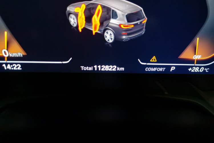 Used BMW X5 2019 xDrive40i Luxury Model with M Sport Package Odometer Close Up