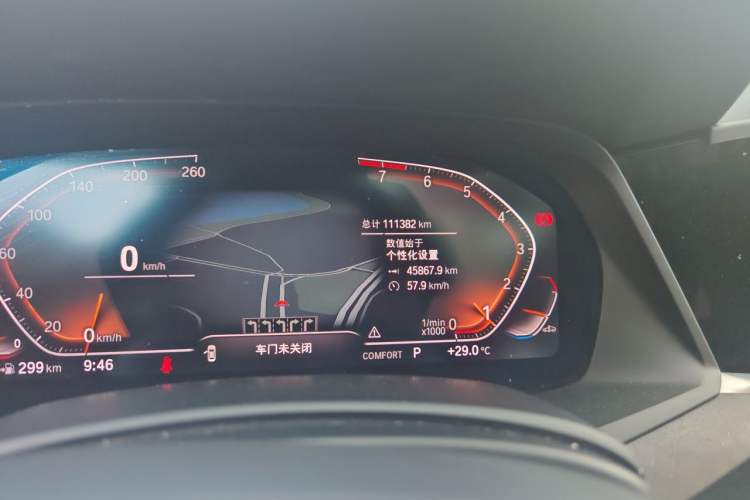 Used BMW X5 2019 xDrive40i M Sport Package Odometer Close Up
