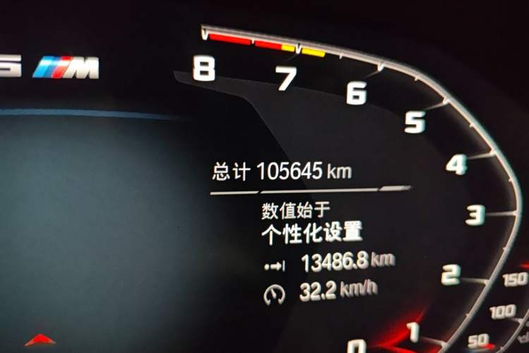 Used BMW X5 2019 xDrive40i M Sport Package Odometer Close Up