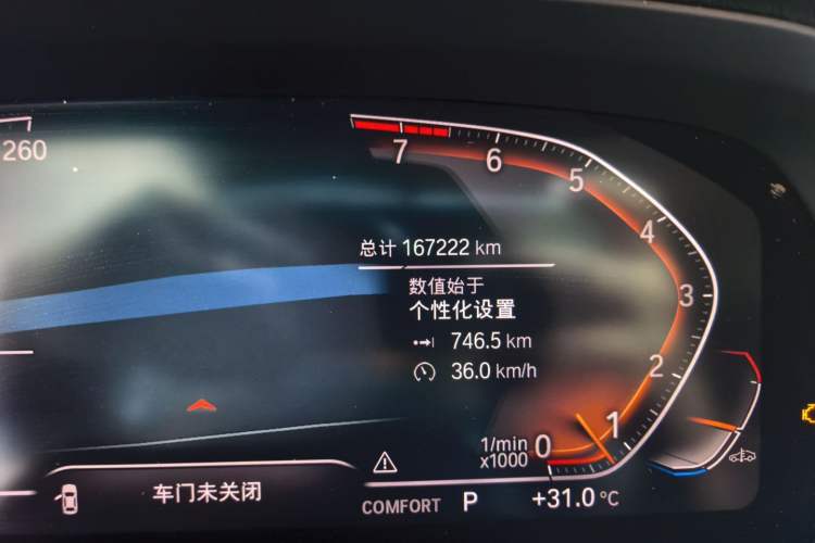 Used BMW X5 2019 xDrive40i M Sport Package Odometer Close Up