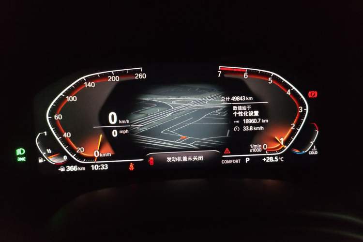 Used BMW X5 2019 xDrive30i M Sport Package Odometer Close Up