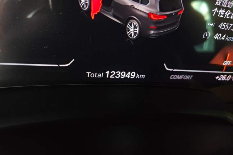 Used BMW X5 2019 xDrive40i M Sport Package Odometer Close Up